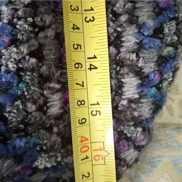 Revue 8 Multclrd Acrylic Wool Mohair Knitted Lngslvs Lined Button Up Women's - Picture 3 of 10